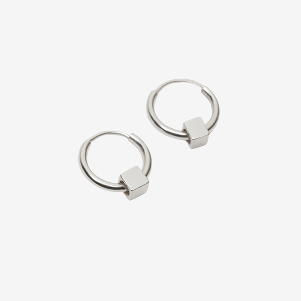 Solid as a Block oorbellen - Zilver