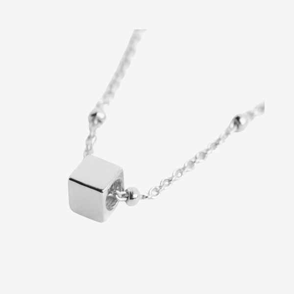 Solid as a Block ketting zilver - 50cm