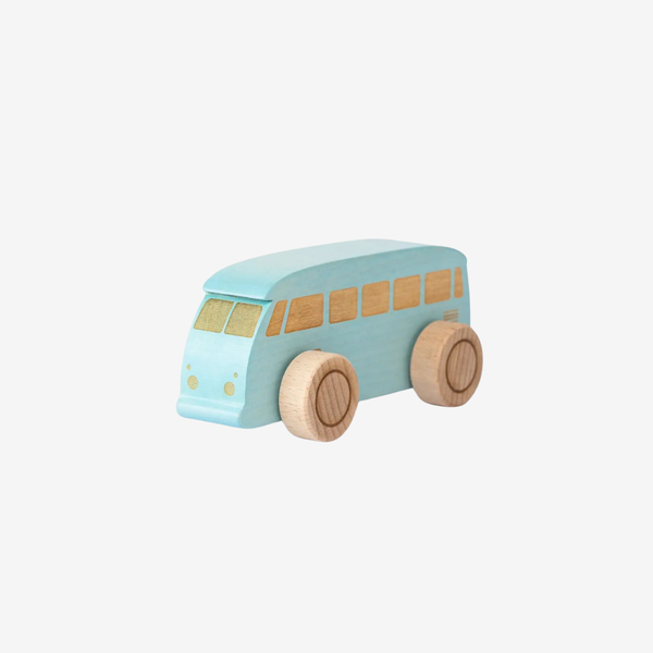 Houten Blauwe Bus